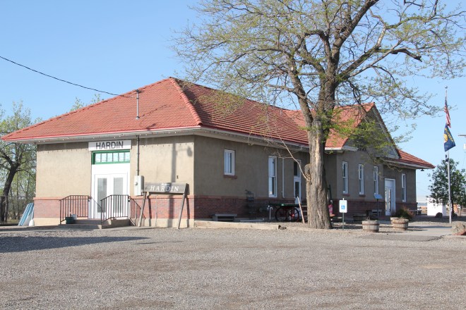 The National Register-listed Burlington Route depot  is now the chamber of commerce office.
