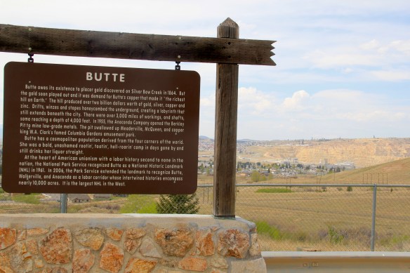 Butte hwy marker and pit, I-15