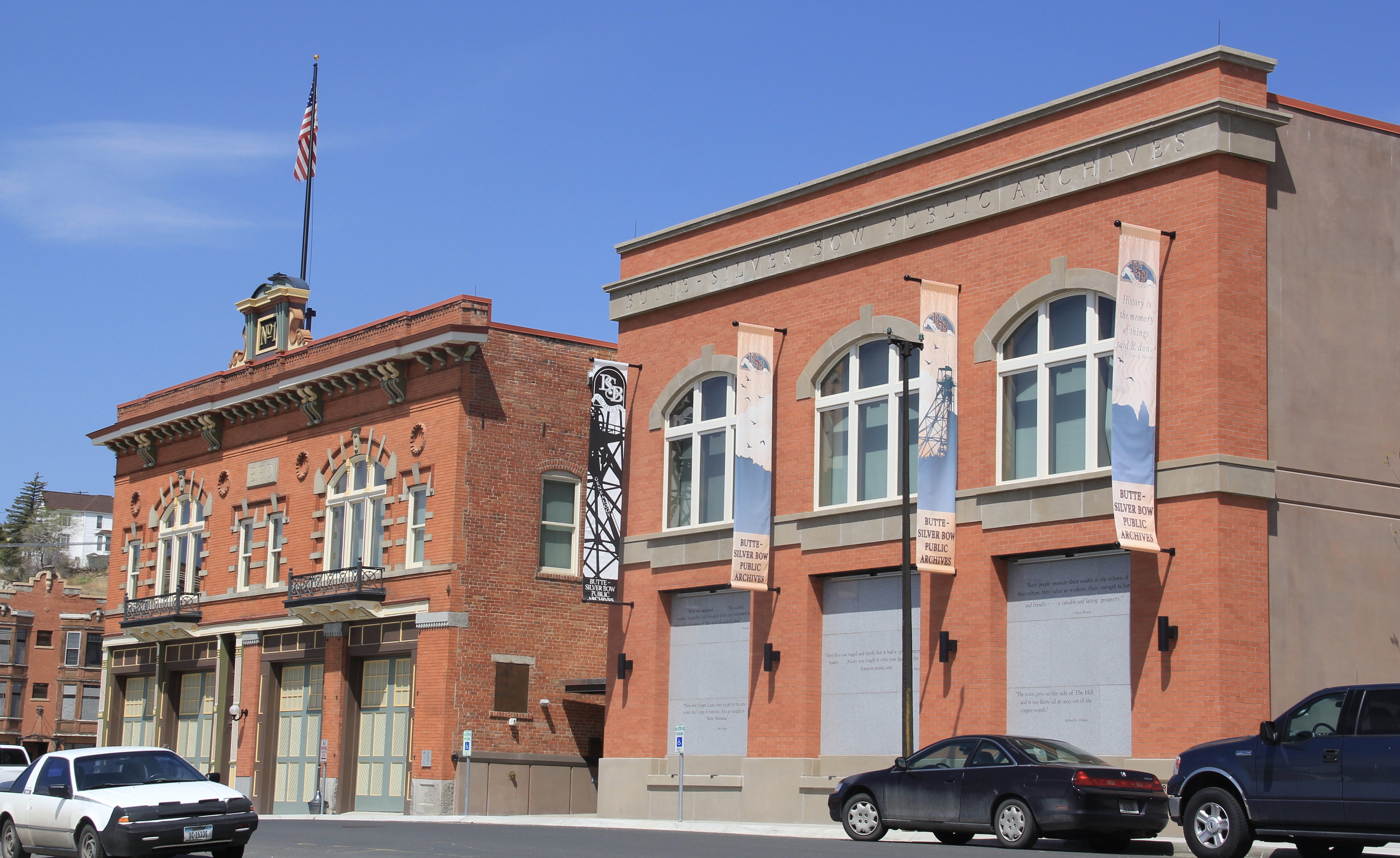 Archives and fire station, Butte