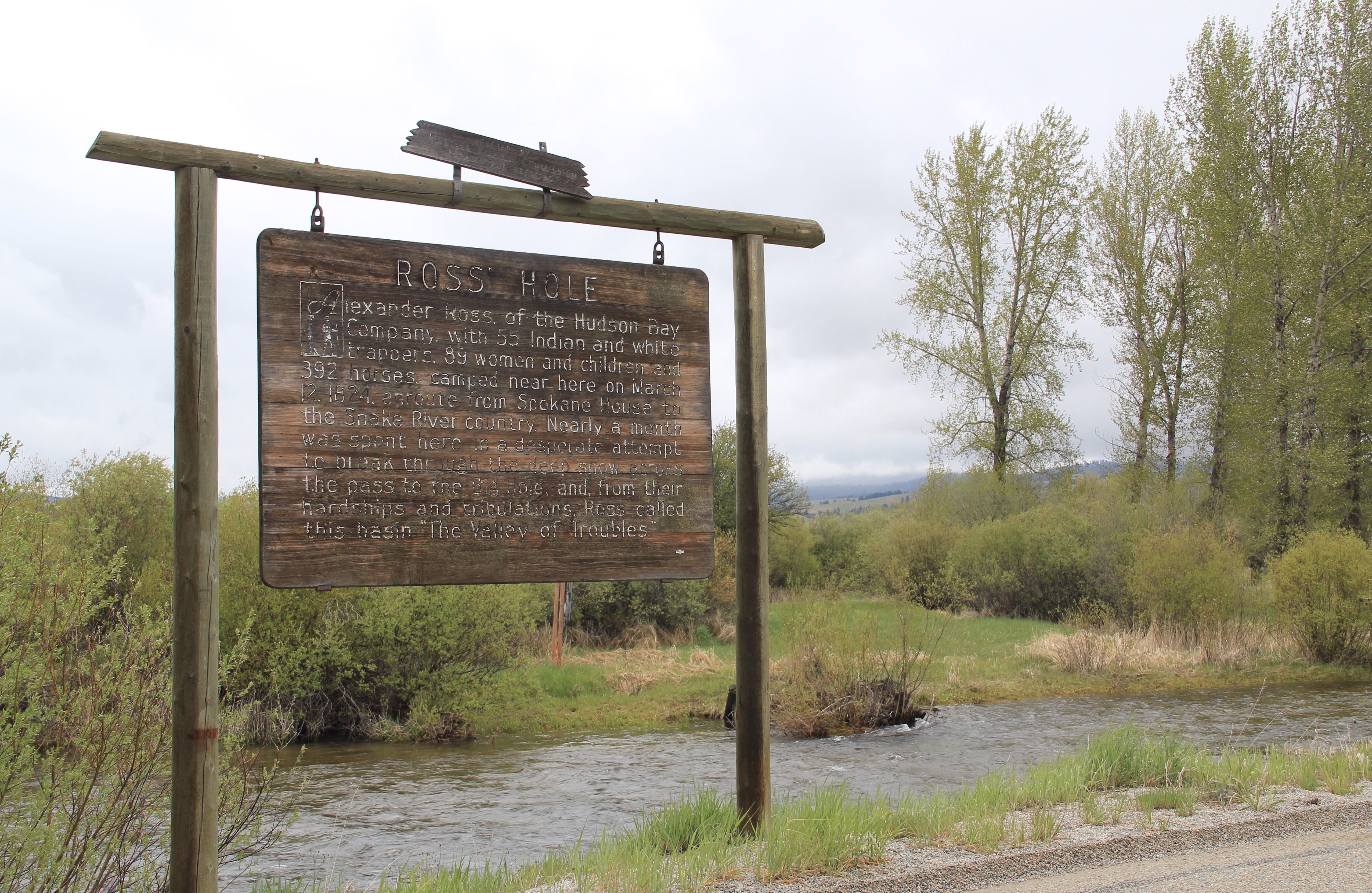 Ravalli Co Ross Hole interpretation, US 93, Sula