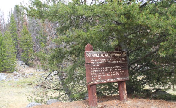 Granite Co, Granite USFS sign