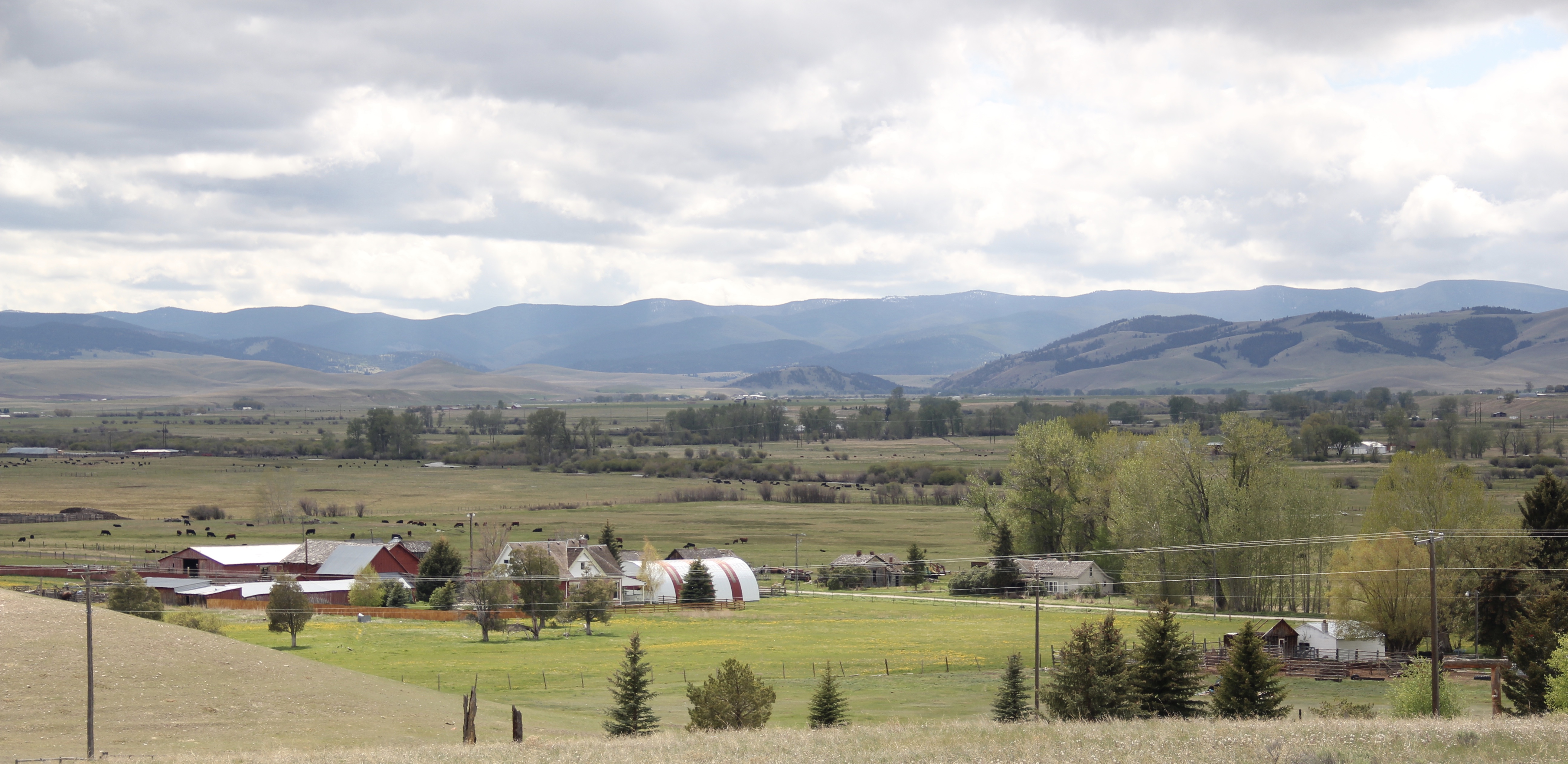 Flint valley S from Valley Cemetery, Mullan Rd, Granite Co