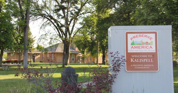 Flathead Co Kalispell Preserve America sign