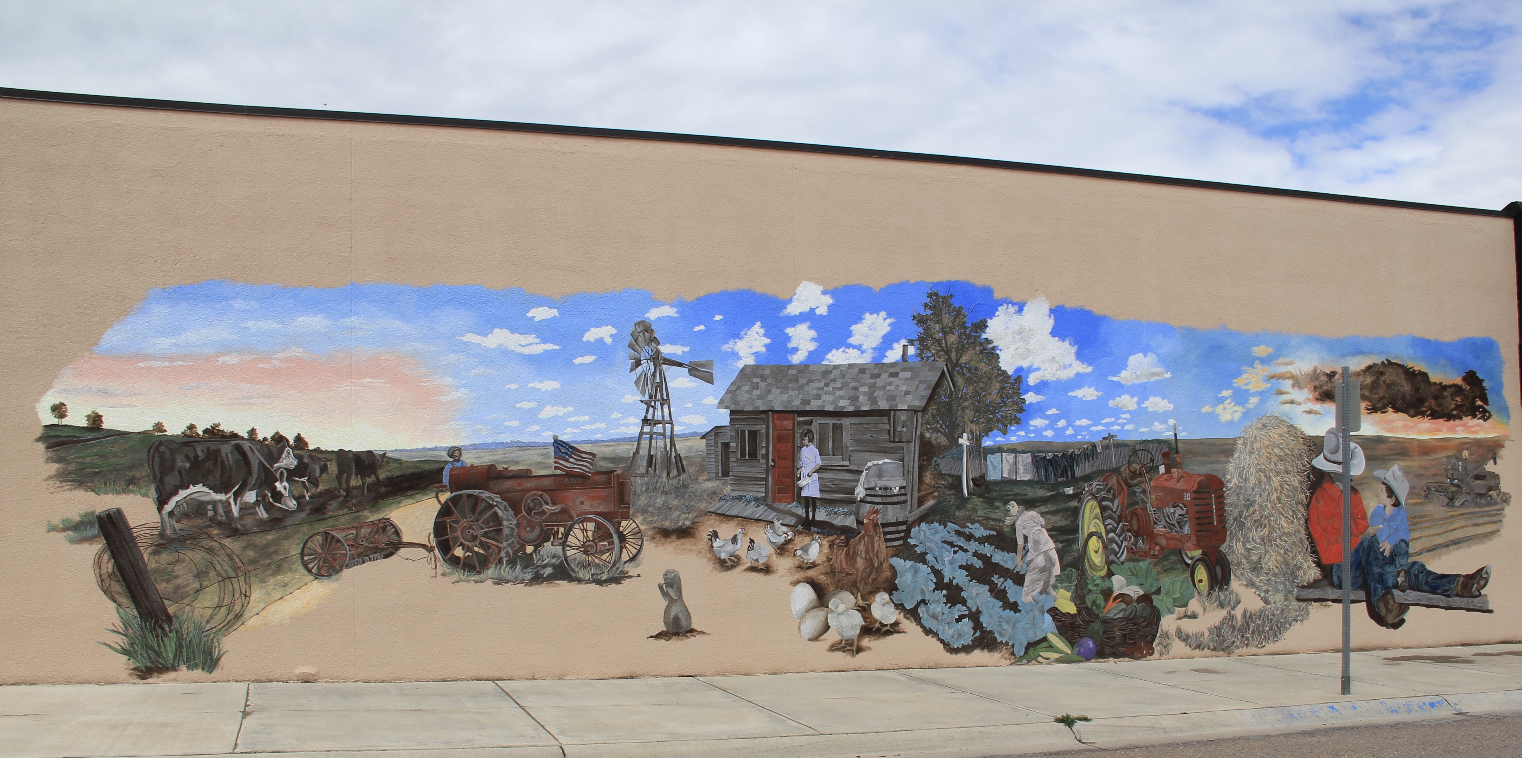 Glacier Co Cut Bank mural homesteaders