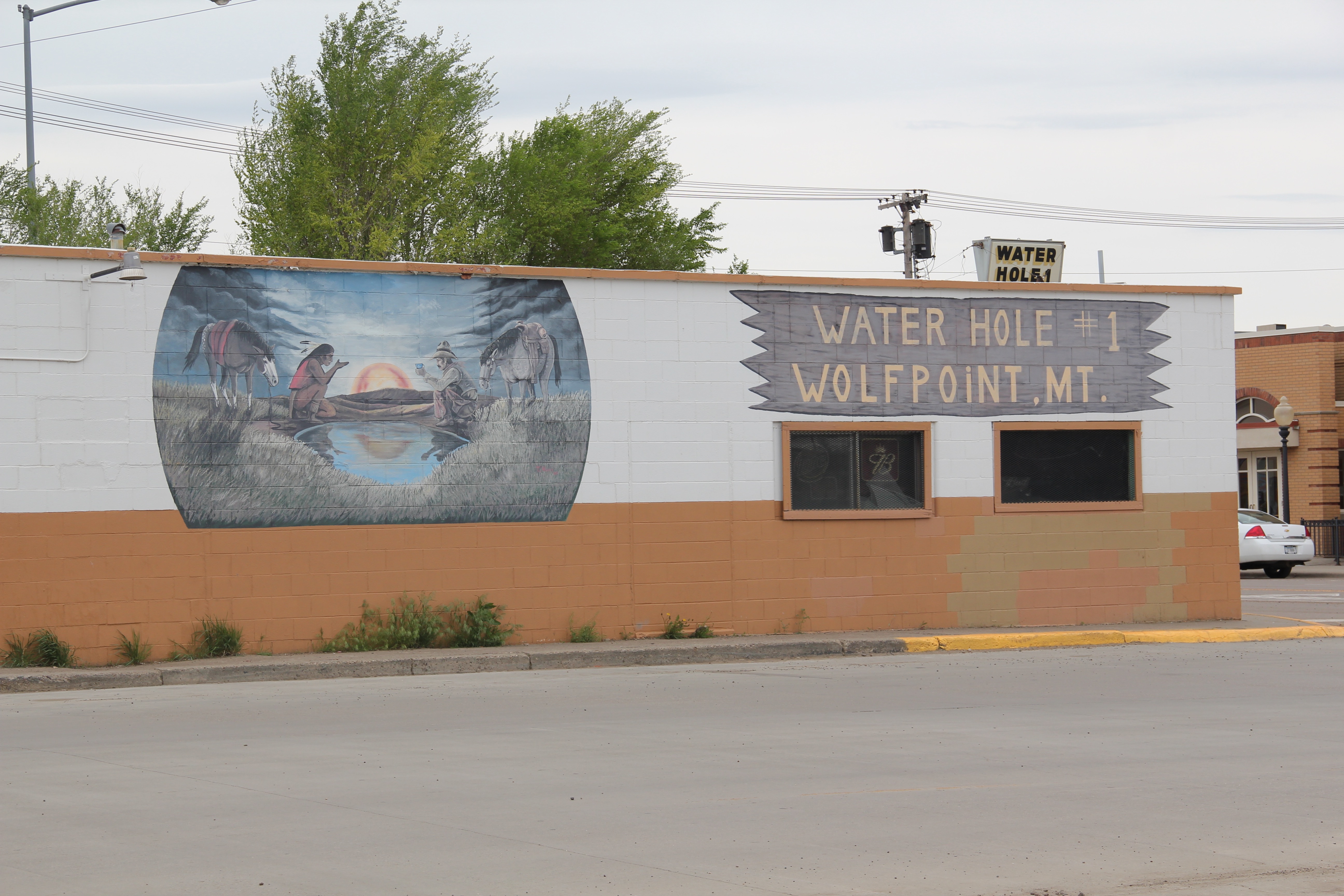 Roosevelt Co Wolf Point 13 Water Hole Bar mural